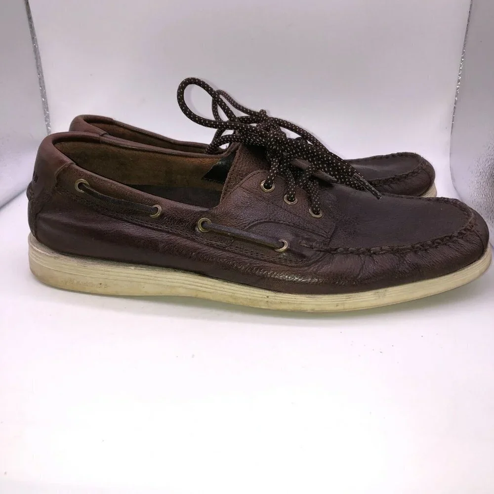 Cole Haan Harpswell Mens Size 9.5 Brown Leather 3 Eye Casual Boat Shoes C28865